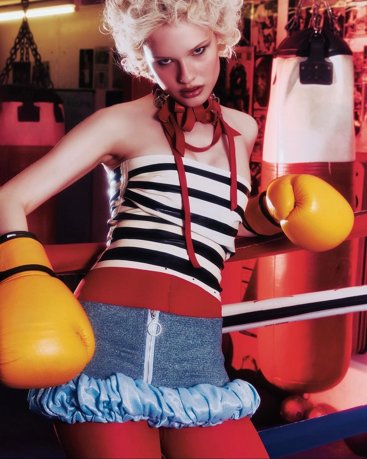 FUWA FUWA MINI SKIRT BLUE