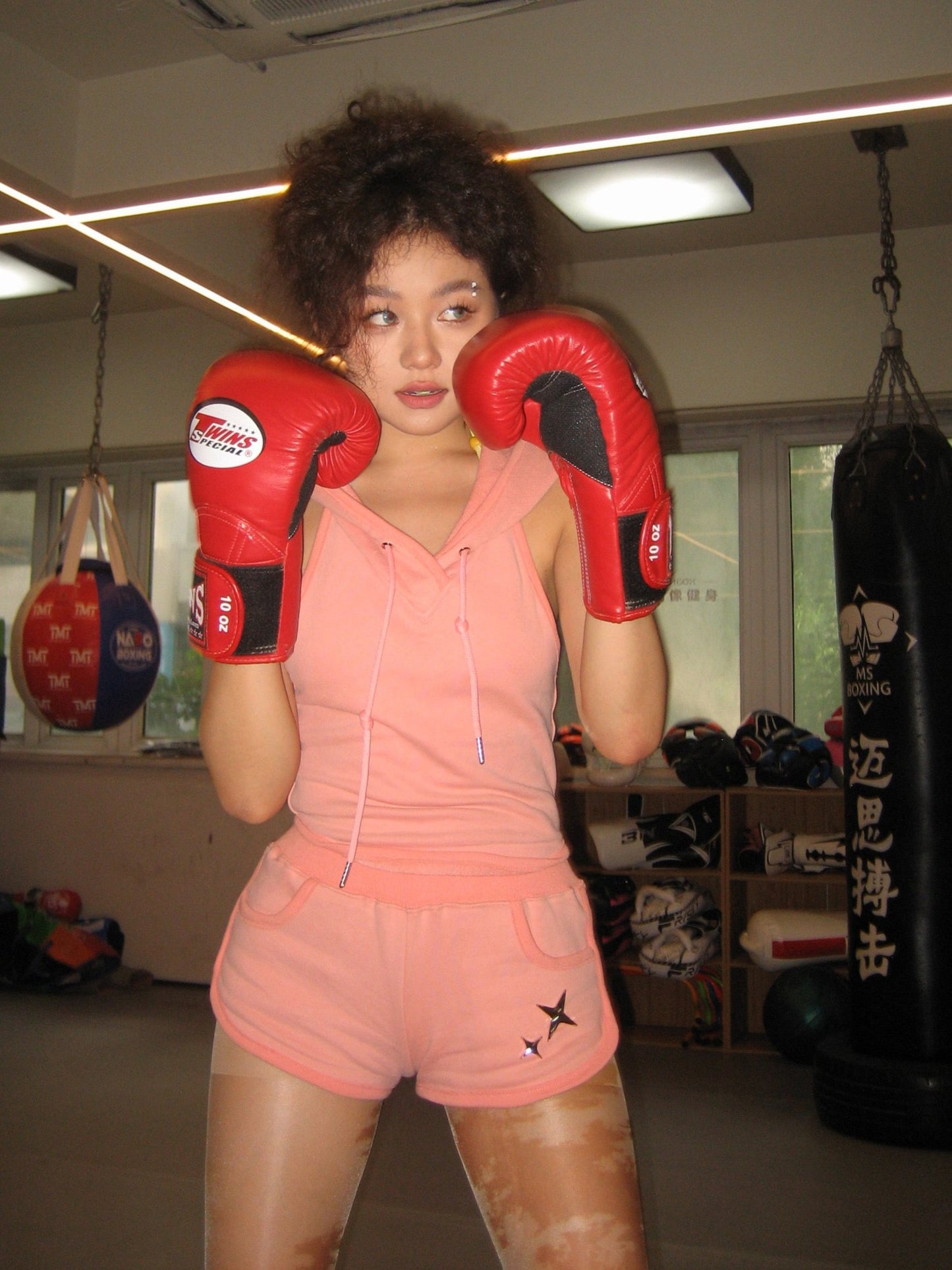 MLGL OBSESSION HOODIE TANK PEACH