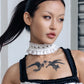 Ruffled Temper Eyelet Choker