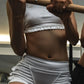 Mock Romance Crop & Brief Set