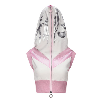 GAL OF ULTRA SHORT-SLEEVED HOODIE PINK