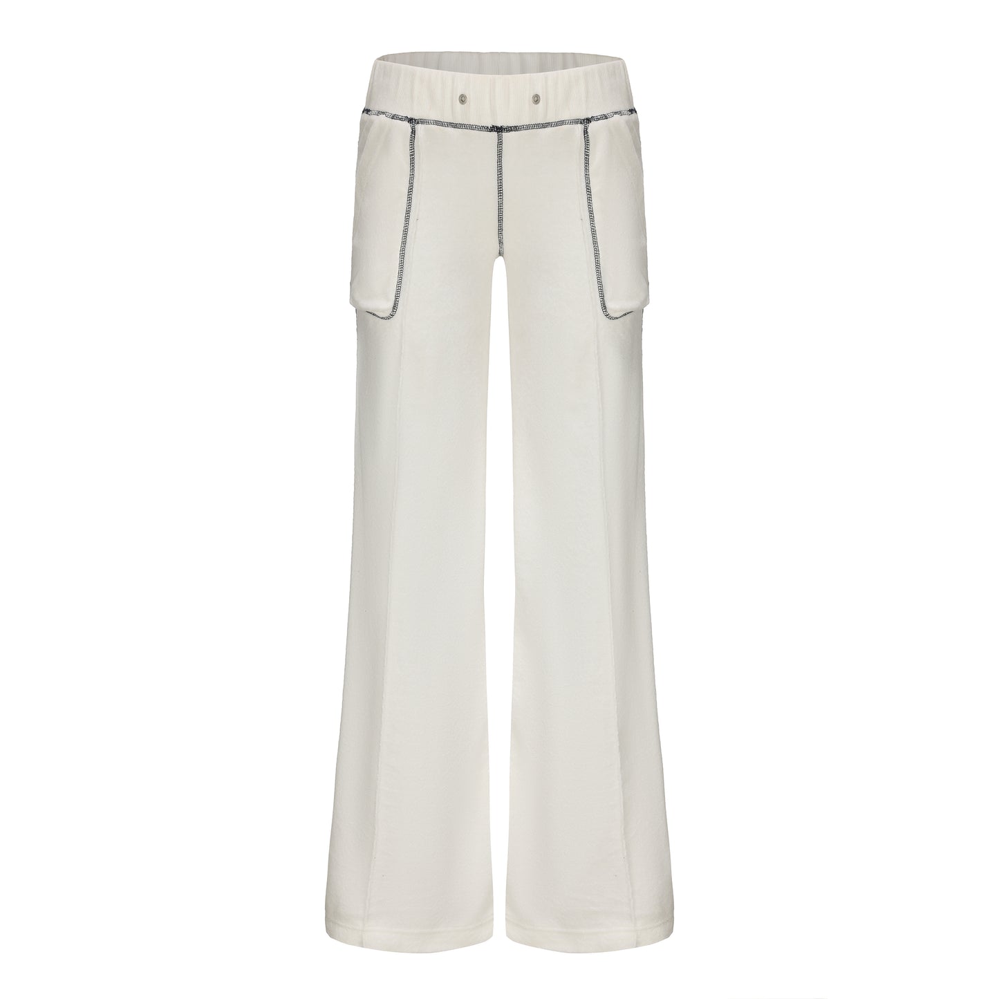 MLGL STARDUST LOW-RISE BOOTCUT PANTS WHITE/NAVY