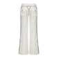 MLGL STARDUST LOW-RISE BOOTCUT PANTS WHITE/NAVY