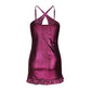 SENSHI CROSS HALTER DRESS FUCHSIA