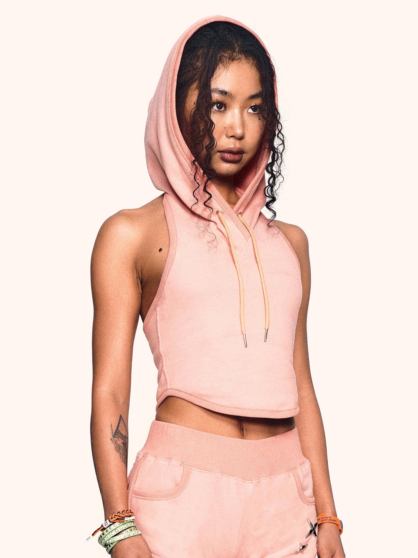 MLGL OBSESSION HOODIE TANK PEACH