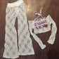 IWANTSEX EMBROIDERED LACE SET